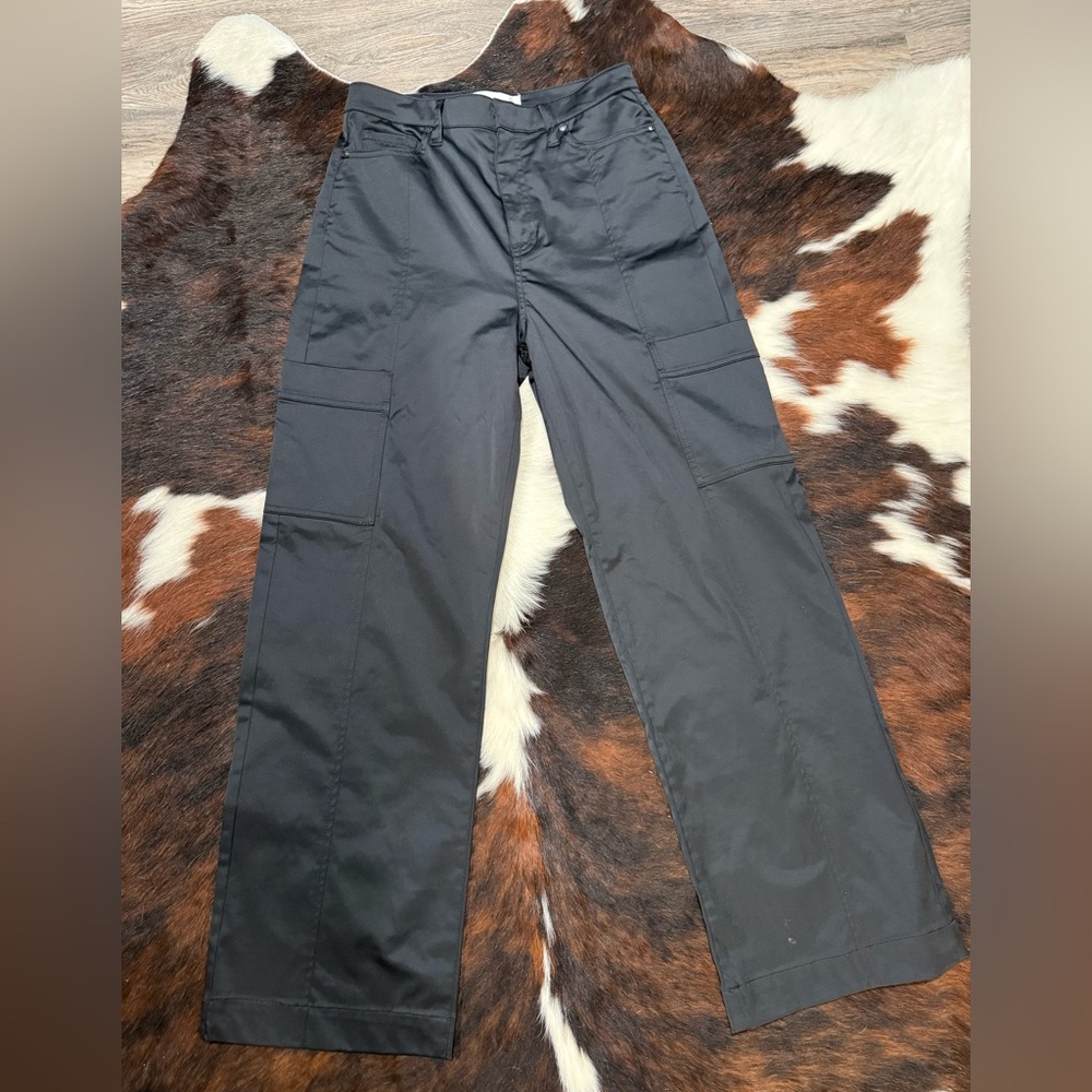 Satin Cargo Pants